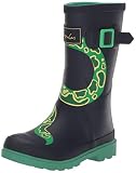 Joules Girls JNR Welly Print Rain Boot, Navy Snake, 9 Little Kid