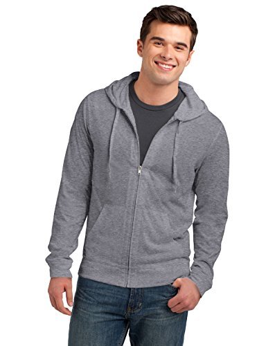 District Jersey Full-Zip Hoodie 2XL Dark Heather Grey2