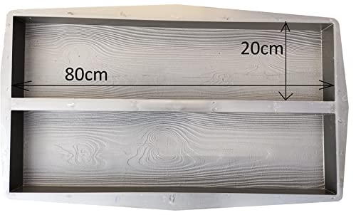 FHONYX Gießform Pflasterform Schablone für Beton 80x40x5,5cm, Gehwegplatte, Bodenbelag Platten, schalungsformen, Nachahmung Holzmaserung, Gartendekoration, DIY, Gehweg, Pflastersteine, Gießen