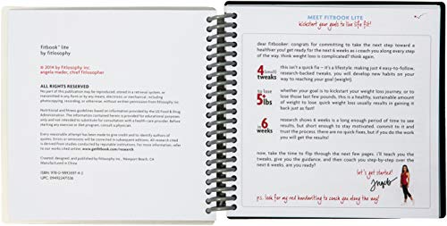 Fitlosophy Fitbook Lite 6-Week Weight-Loss Journal 5.5 inches