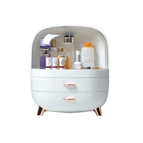 SkyjOy Makeup Organiser Cosmetic Organisers Desktop Storage Organizer Makeup Drawer Capacity(White S)