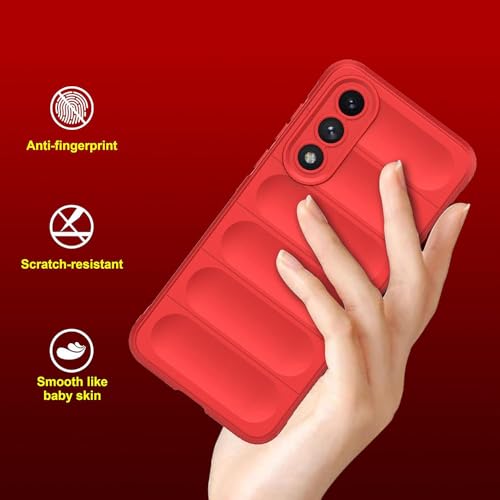 Image of Amazon Brand-Solimo Mobile Cover for OnePlus Nord 5 5G | Full Camera Protection | Liquid Silicon Case | Flexible Bumper Case for OnePlus Nord 5 5G (Red)