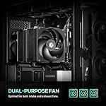 ID-COOLING AS-120-K Trio 120mm Black Computer Case Fans 3 Pack High Performance Cooling Fans Low Noise 27.2 dB(A), Fan Speeds from 300 RPM - 2,000 RPM, 58 CFM, Hydraulic Bearing Quiet Long lifespan - Image 4