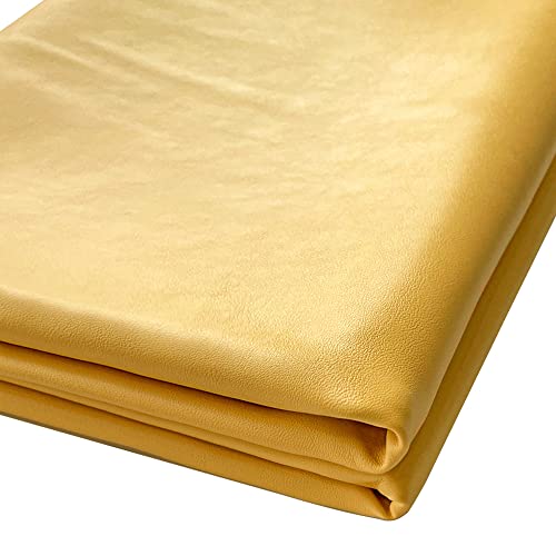 Tissu en cuir synthétique jaune pour housse de tapisserie et vêtement 0,9mm