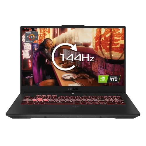 ASUS TUF A17 FA707RR 17.3 144Hz Gaming Laptop (AMD Ryzen 7-6800H, Nvidia GeForce RTX 3070, 16GB RAM, 1TB SSD, Windows 11), Grey