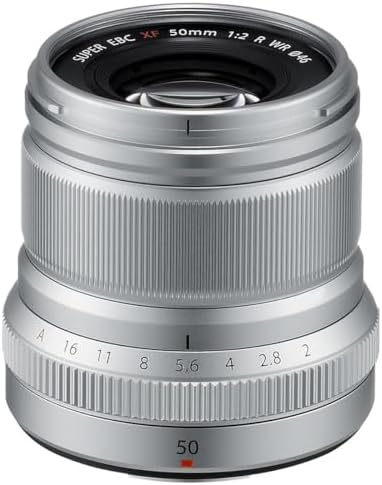 Amazon.com : Fujifilm XF50mmF2 R WR Lens - Silver : Electronics