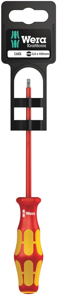 Wera Silver 05100001001 0.5 X 3 X 100 Mm "160I Sbvde" Insulated Screwdriver For Slotted Screws