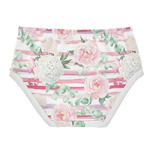 Joisal Pastel Pink White Peonies Girls Underwear Toddlers 2t Cotton Little Girl Panties Artistic Underpants Briefs2