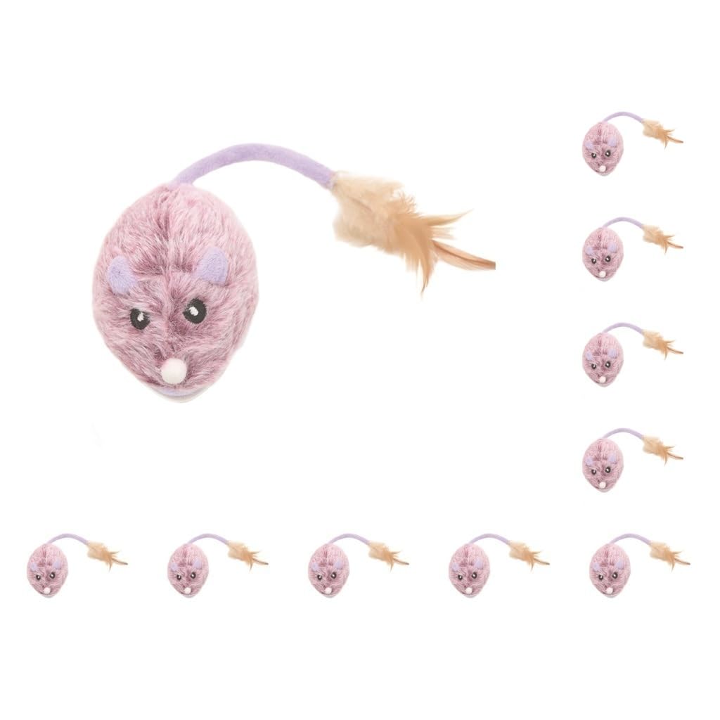 Juego de 10 ratones eléctricos interactivos para gatos, fáciles y duraderos, resistentes y duraderos, juguetes automáticos para gatos, juguetes eléctricos para gatos como se muestra