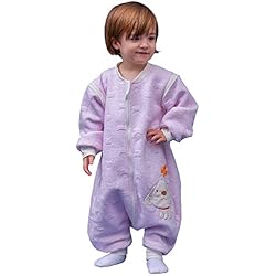 Pijama para bebé, de manga larga, para invierno, con diseño de perro, con pies, de algodón, para niños y niñas