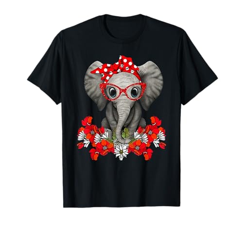Save The Elephants t-Shirt Elephant mom red Bow Woman T-Shirt