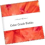 Color Crush Batiks Charm Pack by Moda; 42-5" Precut Fabric Quilt Squares