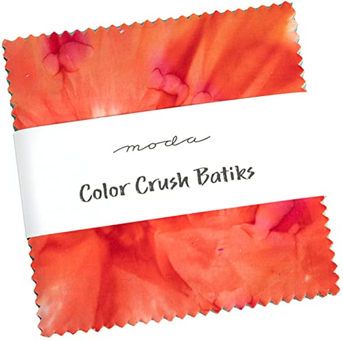 Color Crush Batiks Charm Pack By Moda; 42-5" Precut Fabric Quilt Squares #TOP10