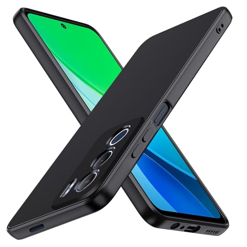 ivoler Silikon Hülle für Vivo Y19s / Vivo Y29 5G mit Kameraschutz, Ultra Dünne Weiche Stoßfest Schutzhülle Flexible TPU Matte Schwarz Handyhülle Kratzfest Hülle Cover