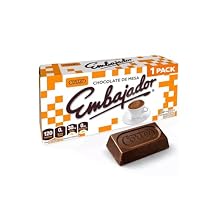 Chocolate Embajador Chocolate de Mesa 1-Pack | Authentic Dominican Hot Cocoa, Chocolate Caliente & Melting Chocolate, Sweet Baking Chocolate Tablets
