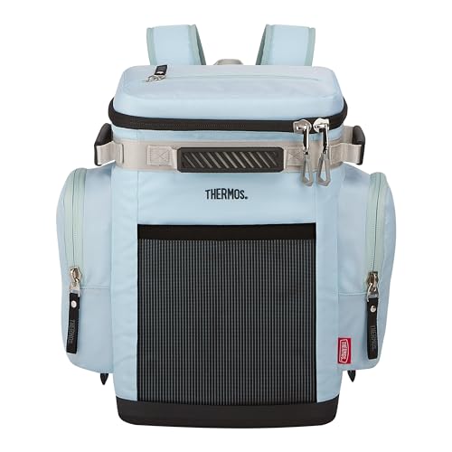 THERMOS ICON Series 18‑Can Insulated Backpack Cooler with Leak‑Proof Liner, Padded Straps & Built‑in Bottle Opener, Glacier