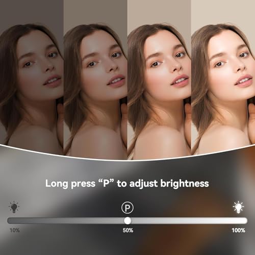 Miniatura 5 de Hollywood Espejo Maquillaje Grande Con Luz, Espejo De Maquillaje Con 9 Bombillas Led En 3 Modos, Rotación De 360 , Con Aumento 10x, Luz Ajustable, Control Tactíl, Enchufar