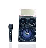 Portable Wireless Bluetooth Speaker with TWS Function - Rechargeable Bluetooth Speaker for iPhone, Android, iPod and More - Mini Speaker with Party Lights, for Hiking, Camping, Picnic and Boating.