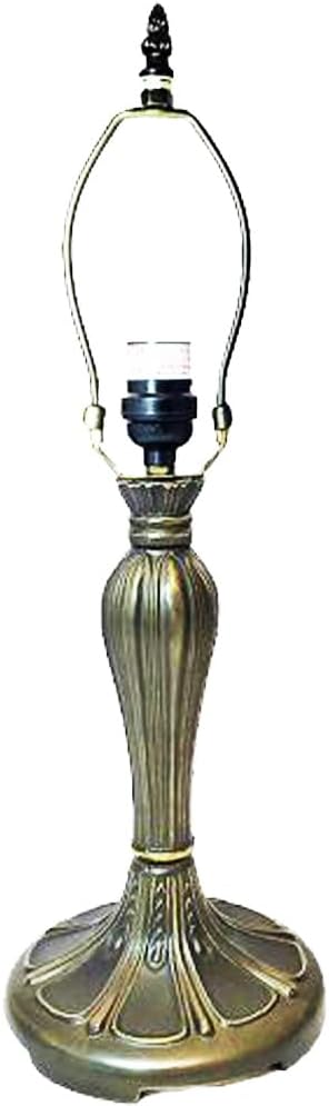 Perisian Metal Lamp Base, Dark Bronze Finish with Gold Highlights, Nicely Weighted, 18" Tall