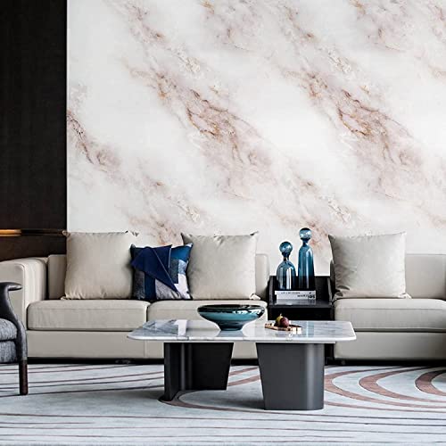 35.4" X 196.8" Marble Wallpaper Peel And Stick Countertops For Kitchen Removable Gold White Counter Top Stick Paper Matte Thick Countertop Shelf Liner Paper #TOP1