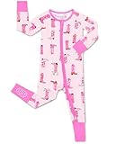 babee Reshinee Bamboo Viscose Convertible Baby Footies Pajamas, footies for babies, Zipper Pajamas Baby Girls 0-3M