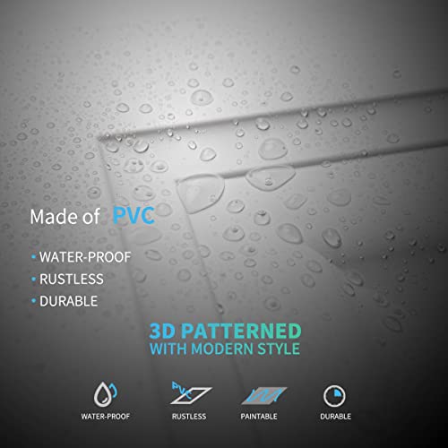 Image of Art3d 24-Pack PVC Waterproof Drop Ceiling Tiles, 2 x 2 ft, Square, White