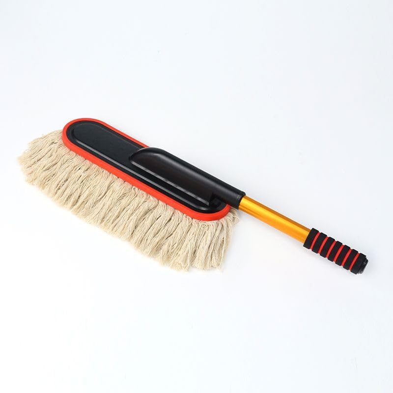 Duster car mop Cotton Thread Wax mop Wax Brush dust Sweeping Cleaning Supplies Cleaning Tools (White Wax Brush Brush Box Duster Wax)