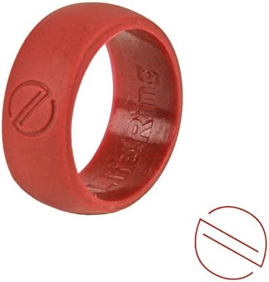 Life Ring - Men's Silicone Wedding Ring for Active Lifestyles | Flexible, Safe and Durable Silicone Wedding Band comes in Black, Blue and Red in US Sizes | 100% Life Time Replacement Warranty Included! Makes Great Gift or Stocking Stuffer! (Red, Size 8)