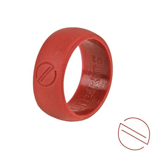 Life Ring - Men's Silicone Wedding Ring For Active Lifestyles | Flexible, Safe And Durable Silicone Wedding Band Comes In Black, Blue And Red In Us Sizes | 100% Life Time Replacement Warranty Included! Makes Great Gift Or Stocking Stuffer! (Red, Size 8) #TOP2
