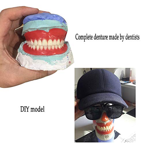 Angzhili 84 Pcs Dental Complete Acrylic Resin Denture False Teeth 3 Sets Synthetic Polymer Resin Denture Teeth 23 Shade A2 Upper + Lower Dental Materials #TOP6