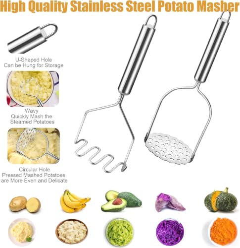 VOOVAO 2 Pcs Potato Smasher