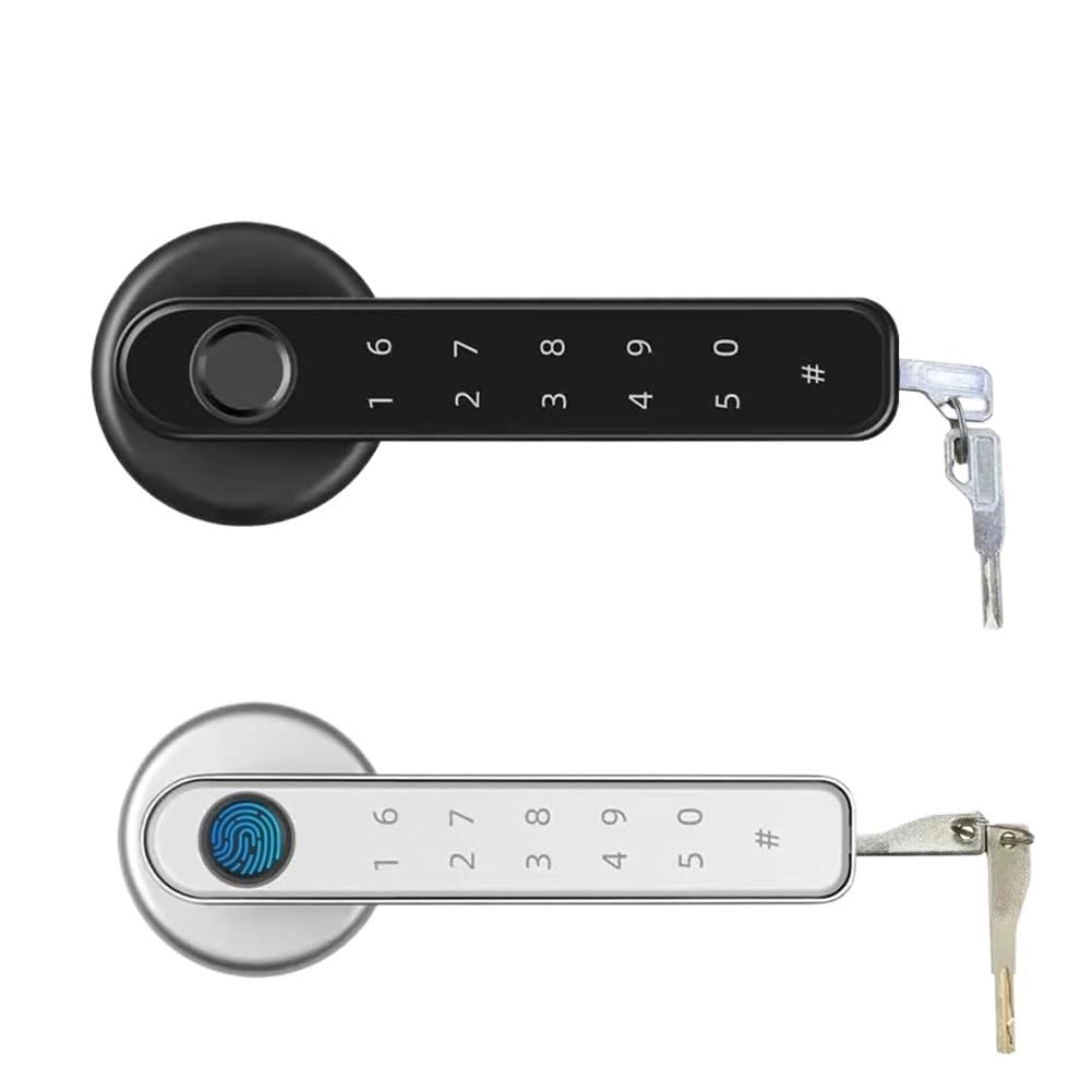 Poignée de porte empreinte digitale Bluetooth dorée pour serrure de chambre à coucher sécurisée