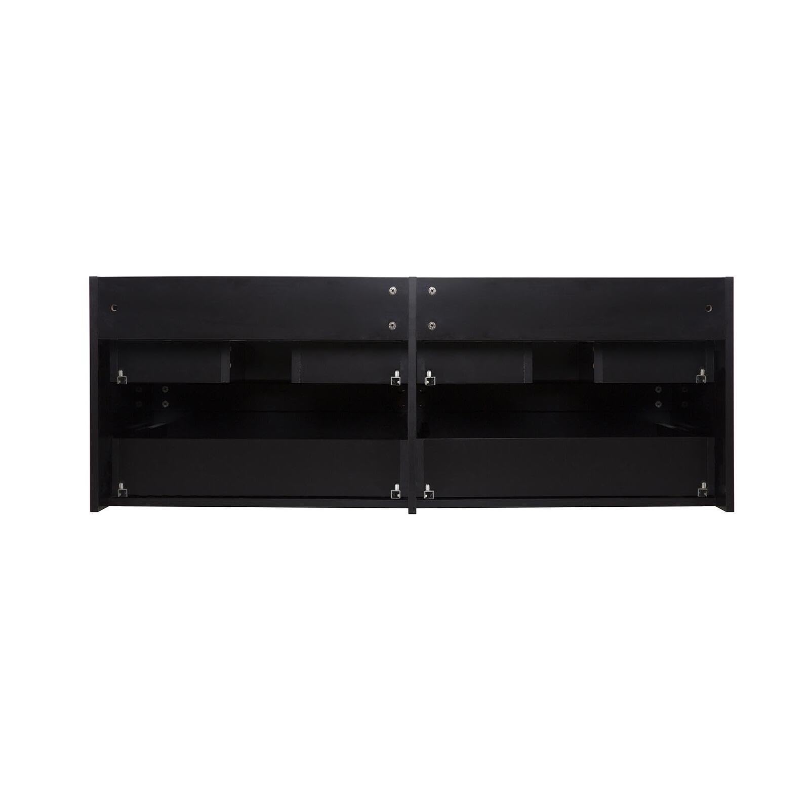 Sorrento - Mueble bajo lavabo (120 cm), color negro