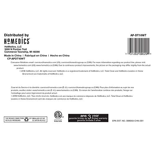 Homedics Totalclean Desktop Air Purifier, White #TOP7