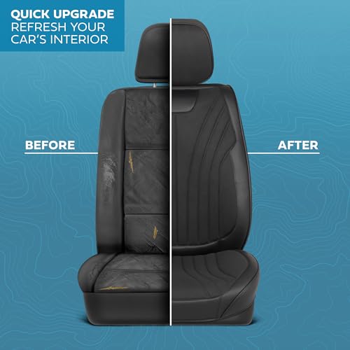 MotorBox TrimLine Black Leather Seat Covers for Cars & SUVs by MotorBox - Used condition - Image 6