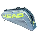 HEAD Tour Team Extreme 3R Pro Racquet 3 Racket Tennis Equipment Duffle Bag, Grey/Yellow