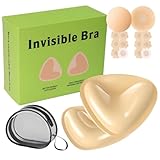 MrBuzz Push Up Pads – Doppelseitige Selbstklebende BH-Einsätze für Push-Up Effekt, Klebe BH, Wiederverwendbar & Waschbar Nippli-Pads, Sofortige Lift-BH-Cup & Dekolleté, Geeignet für Cup A–B