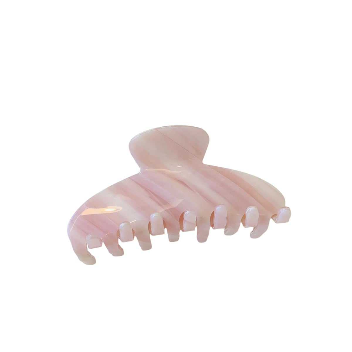 Acetate Hair Claw for Women, 4“ Large 10.2cm, Strong Hold Non-Slip, Chunky Hair Clip for Thick or Long Hair, Elegant Light Luxury French Style (Coffee-colored stripes)