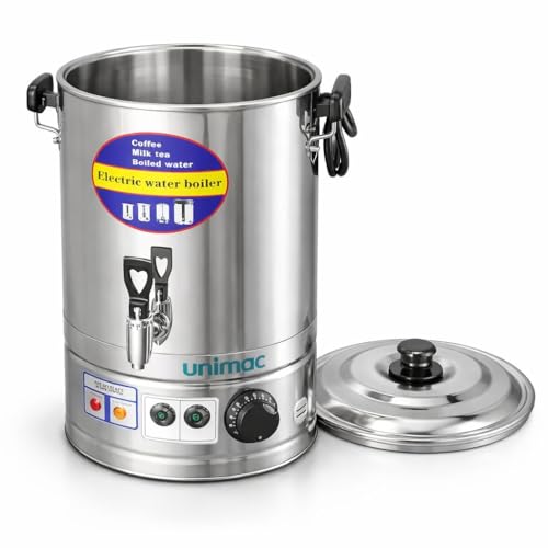 Image of 2000W Electric Water Boiler with 40L Gross Heating Capacity | Stainless Steel Commercial Heating Machine for Hotel, Restaurant, & Canteens | Tea Coffee Milk Dispenser (30L Net)