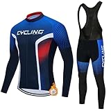 【Tissu Respirant Professionnel】 -- Le maillot de cycliste est fait d'un de haute qualité inoffensif, Tissu en polyester coupe-vent avec doublure en polaire thermique, vous garde au chaud et à l'aise, antistatique en hiver,Léger et très respirant, UPF 50+, protection contre les UV, doux, ultra léger, élastique. vous rend confortable pendant une longue période.