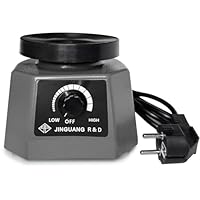 Memows Rüttelplatte Gips, 220V 100W Gipsrüttler Rüttelplatte Elektrisch 4'' Dental Oszillator Gips, Einstellbare Geschwindigkeit Dentalrüttler Vibrationsplatte Gips für Mischen von Gips, Gussmodell