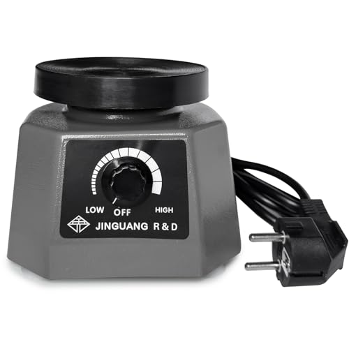 Memows Rüttelplatte Gips, 220V 100W Gipsrüttler Rüttelplatte Elektrisch 4'' Dental Oszillator Gips, Einstellbare Geschwindigkeit Dentalrüttler Vibrationsplatte Gips für Mischen von Gips, Gussmodell