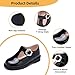 ICEBIRDS Girls School Uniform Shoes Mary Jane Flats,Low Heel Princess Hook and Loop Dress Shoes for School Party Wedding(Toddler/Little/Big Kid)
