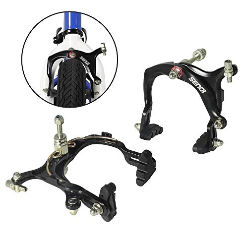 Senqi Bike Brakes Bicycle Brake Set Aluminum Alloy C Shape Brakes With Rubber Brake Shoes Brake Caliper Repair Part For Mountain Bikes Road Bikes (1 Pair) #TOP27