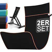 Jokisa Fitness Handtuch 2er Set, 120x50cm Gym Handtuch mit Reißverschlusstasche, Microfaser Sporthandtuch Fitnessstudio Kompakt & Schnelltrocknend für Training, Camping, Reise, Strand (Schwarz)