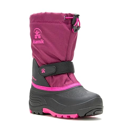 Kamik Waterbug 5 Waterproof Adjustable Winter Boots Snow, Grape, 1 Us Unisex Little Kid #TOP1