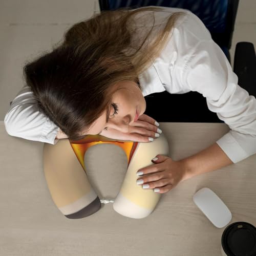 Almohada de viaje de espuma viscoelástica y funda negra miniatura 7