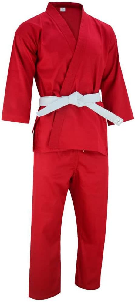 Regular Lightweight Karate Gi Uniforms With Belt Kids Adults Unisex - Belt Incdlued - Image 4