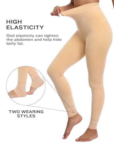 Image of ATHVOTAR Fleece Lined Winter Tights Women - Thermal Warm Opaque Pantyhose Thick Sheer Leggings