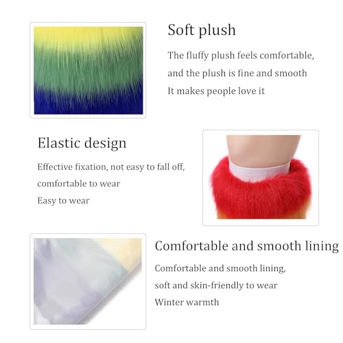 Women's Faux Fur Leg Warmers 40CM Sexy Furry Fuzzy Leg Warmers Soft Boot Cuffs Cover3